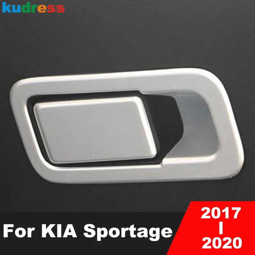 

For KIA Sportage 2017 2018 2019 2020 Carbon Fiber Car Copilot Storage Glove Box Door Handle Bowl Cover Trim Interior Accessories