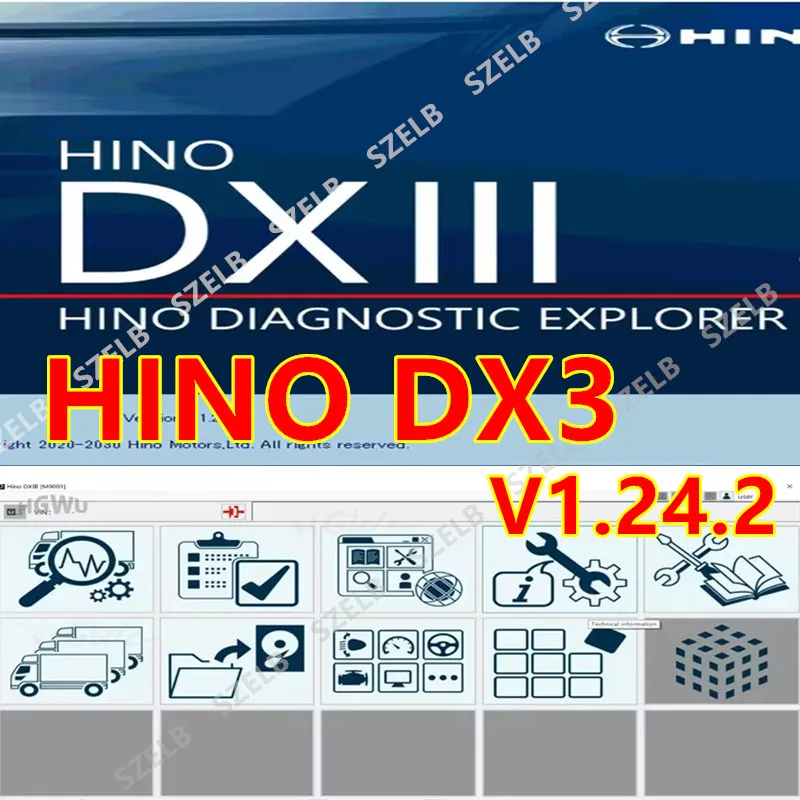 

Hino DX3 V1.24.2 Diagnostic Solution Medium & Heavy Duty Truck Diagnostic Programming Software Great Truck Repair Tool