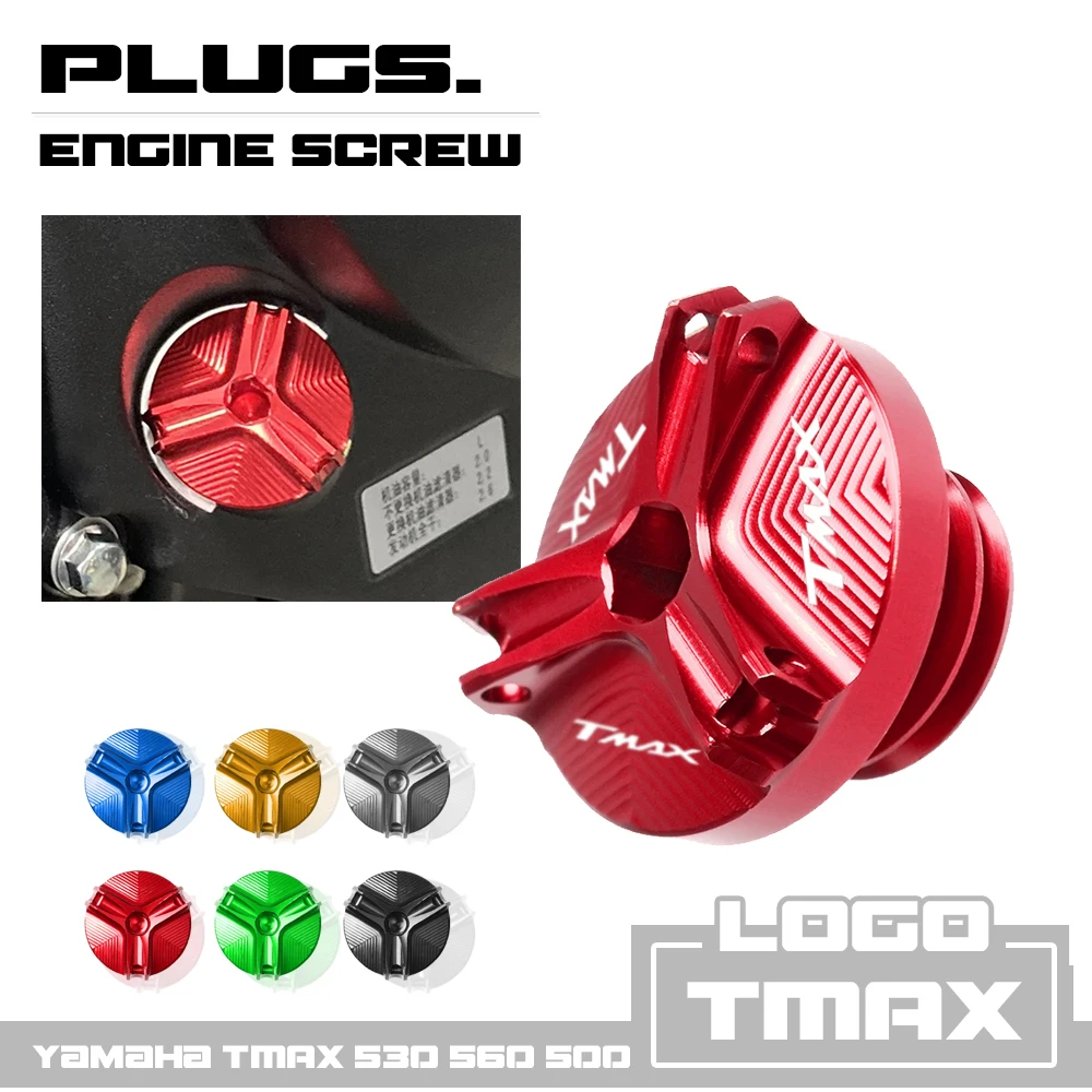 

For YAMAHA Tmax 530 500 560 T-Max530 CNC Motorcycle M19*2.5 Aluminum Engine Oil Cup Fuel Filler Tank Cap Cover Screws Plug