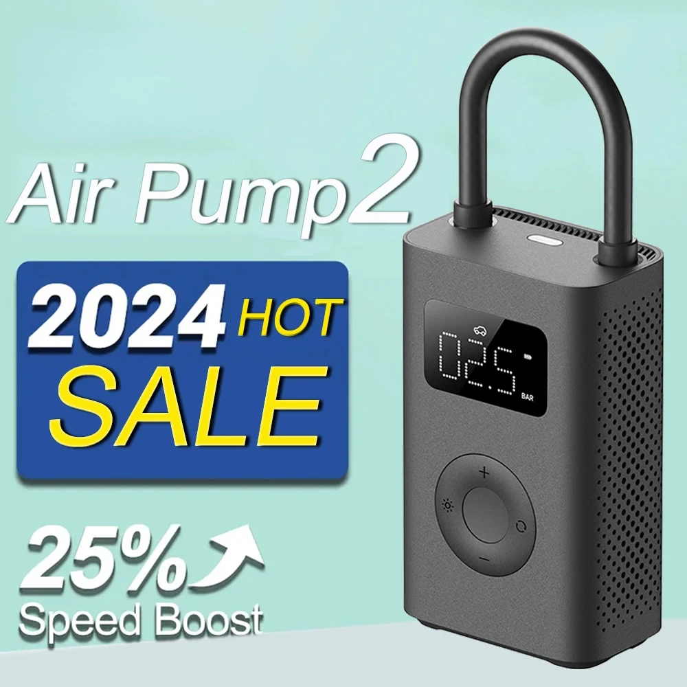 Air Pump 2 25%Speed Boost Mini Portable Electric Air Compressor Treasure 150PSI Type-C LED Multitool Inflator Xiomi Drill pump