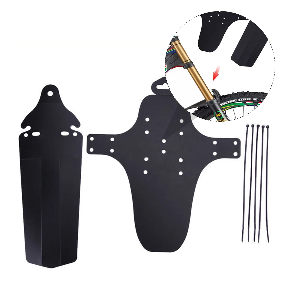 

Plastic Bike Mudguard Cycling Accessories Front Adjustable Holes Flexible Fits Any Space Cool Look Mountain Bike