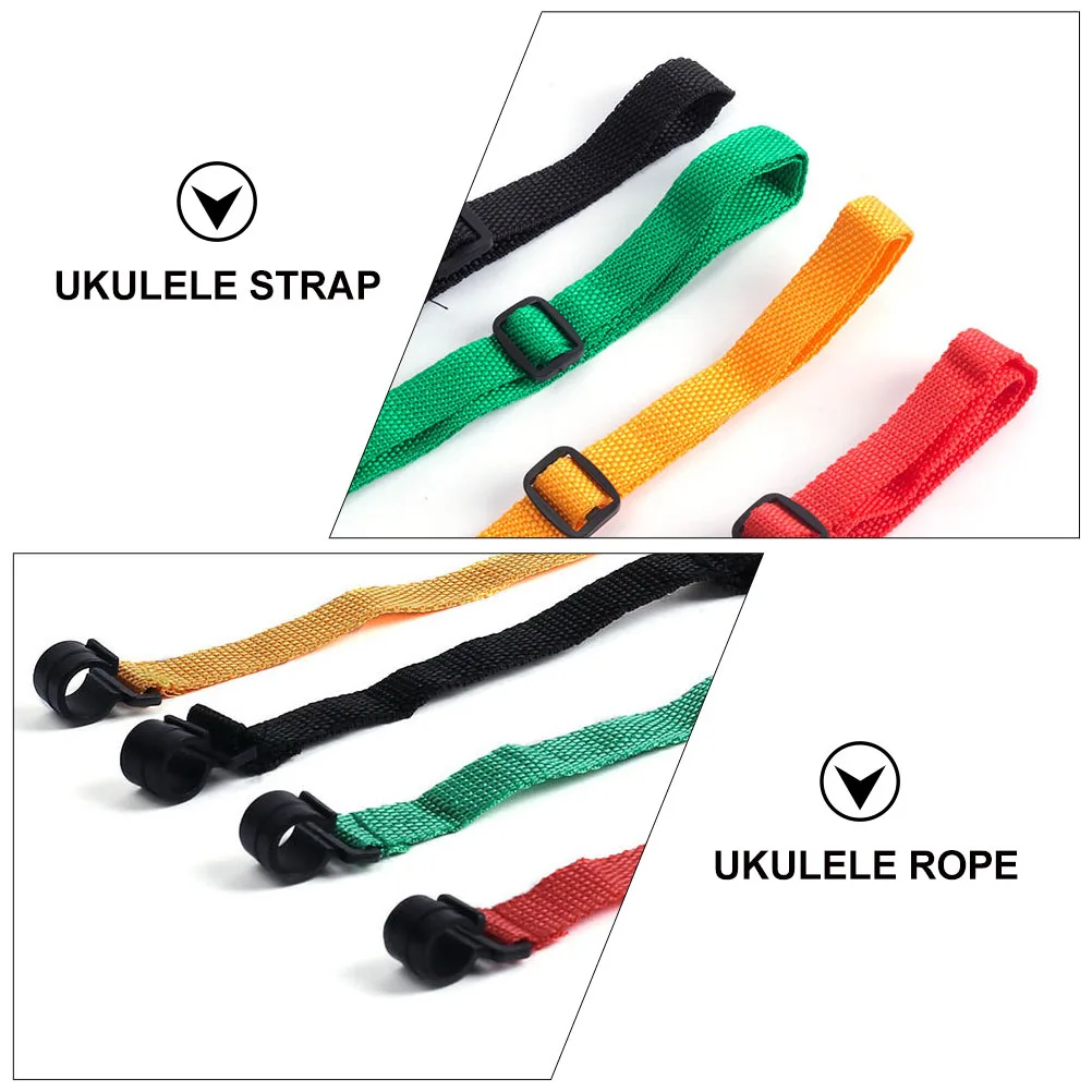 

12 Pcs Shoulder Ukulele Belt Supply Strap Lightweight Bright Colors Durable Guitar Accessories Musical Instruments Parts