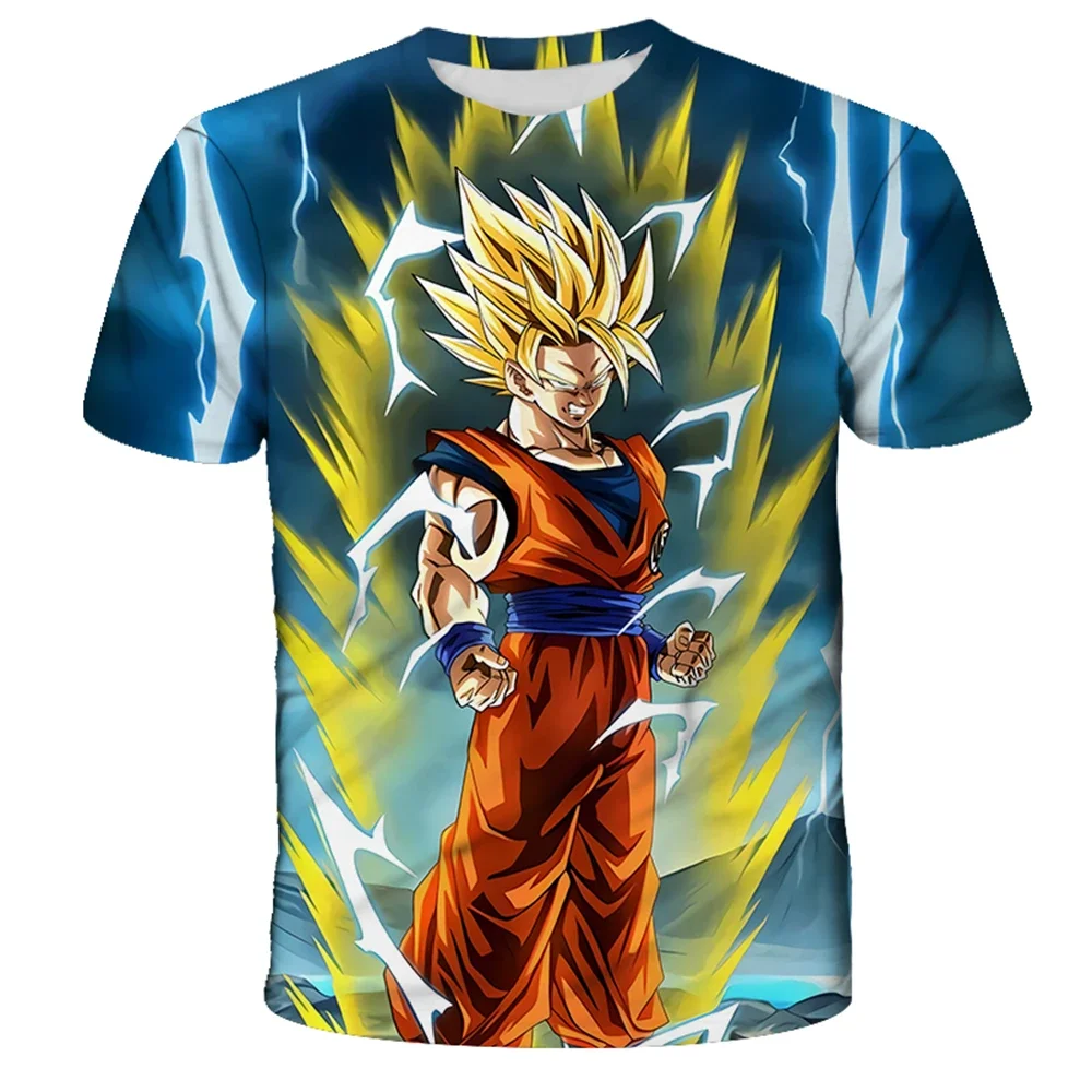 Anime Dragon Ball Son Goku 3D-Druck Kinder T-Shirt Sommer Mode Casual T-Shirt Junge Mädchen Unisex Kinderbekleidung T-Shirt Oberteil – Detail 3