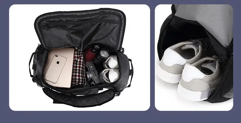 Large Capacity Travel Luggage Handbag Travel Tote Travel Backpack Bag Men Fitness Bag Swimming Men Sports Gym Shoulder Hand Bag