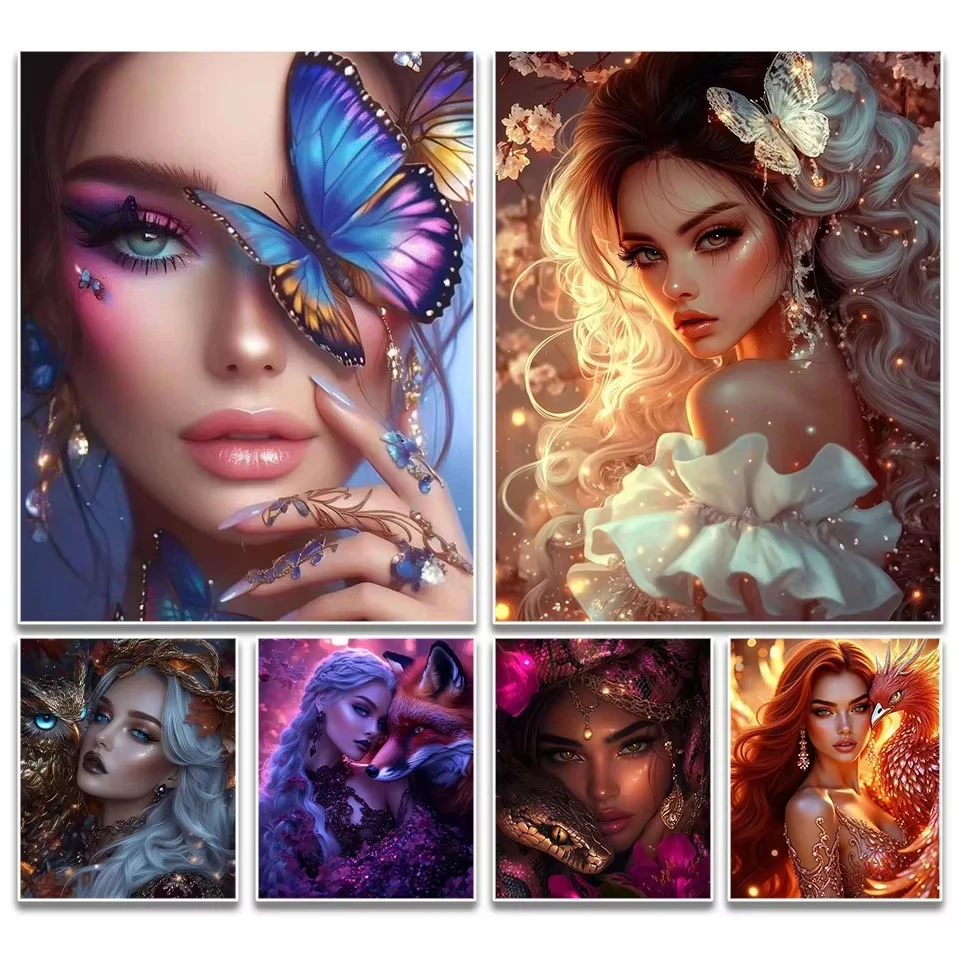 Sexy Woman with Animal Jigsaw Puzzles 500/1000/1200/2000PCS Wall Decor for Living Room Perfect Gift No Frame