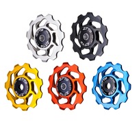 2PCS 11T MTB Bicycle Rear Derailleur Jockey Wheel Steel Bearing Pulley CNC Road Bike Guide Roller Bicycle Accessories