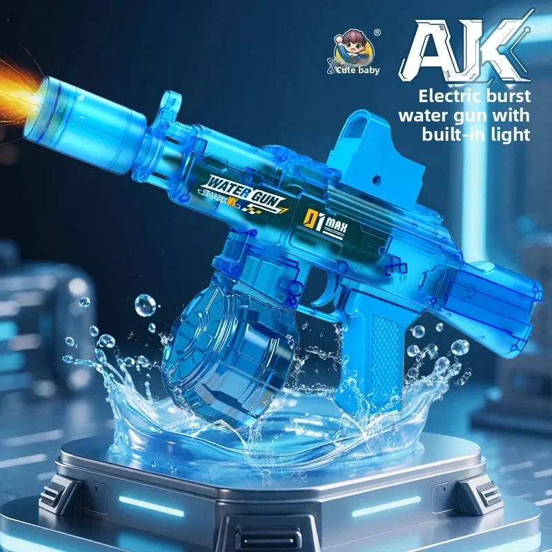 

Новый летний электрический водяной пистолет AK47, игрушка для стрельбы, полностью автоматическая съемка, уличная игрушка для детей, мальчиков и девочек, подарок для взрослых