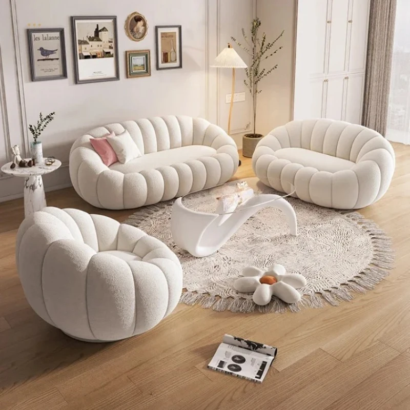 Cloud Sofa Plush Pumpkin Sofa Combination Soft And Comfortable Modern Living Room Sofa Suite Apartment Home Decoration Furniture