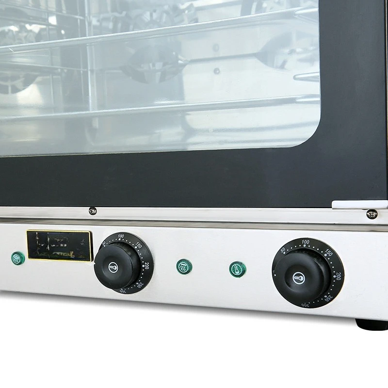 Commercial hot air circulation electric oven with spray built-in baking pan Timing function Wide area control
