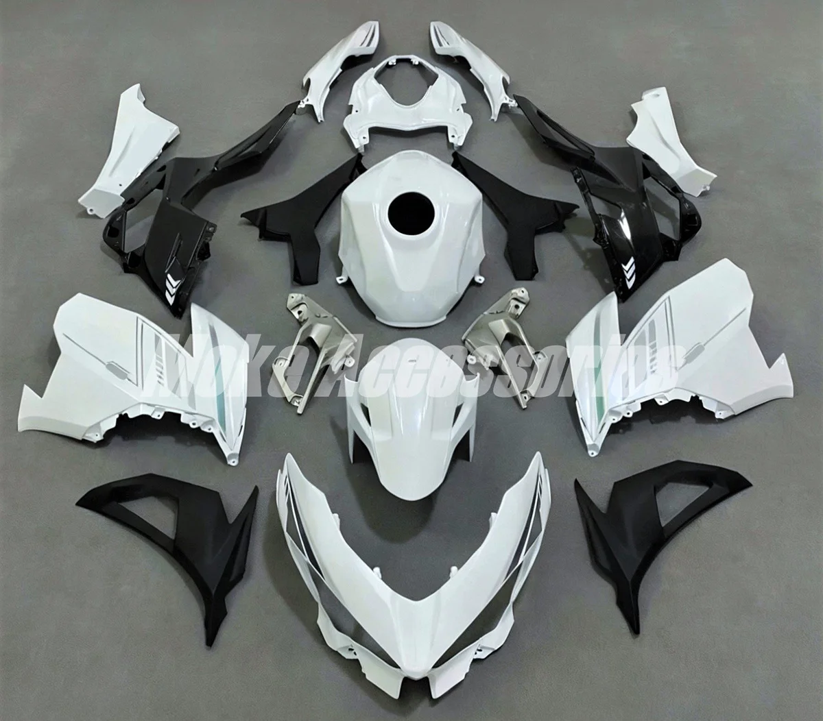 

Fairings Kit Fit For Ninja 400 2018 2019 2020 2021 2022 2023 Bodywork Set High Quality ABS Injection White Gray
