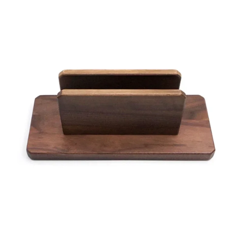 Natural Walnut Laptop Stand Rounded Corners Desk Shelf Vertical Base Stand for Laptop Office Desk Face Notebook Stand