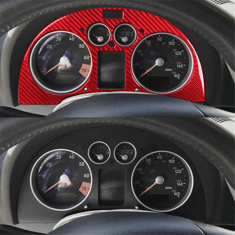Carbon Fiber Interior Cover Trim Car Speedometer Decorative Stickers For Audi TT MK1 8N 2001-2006