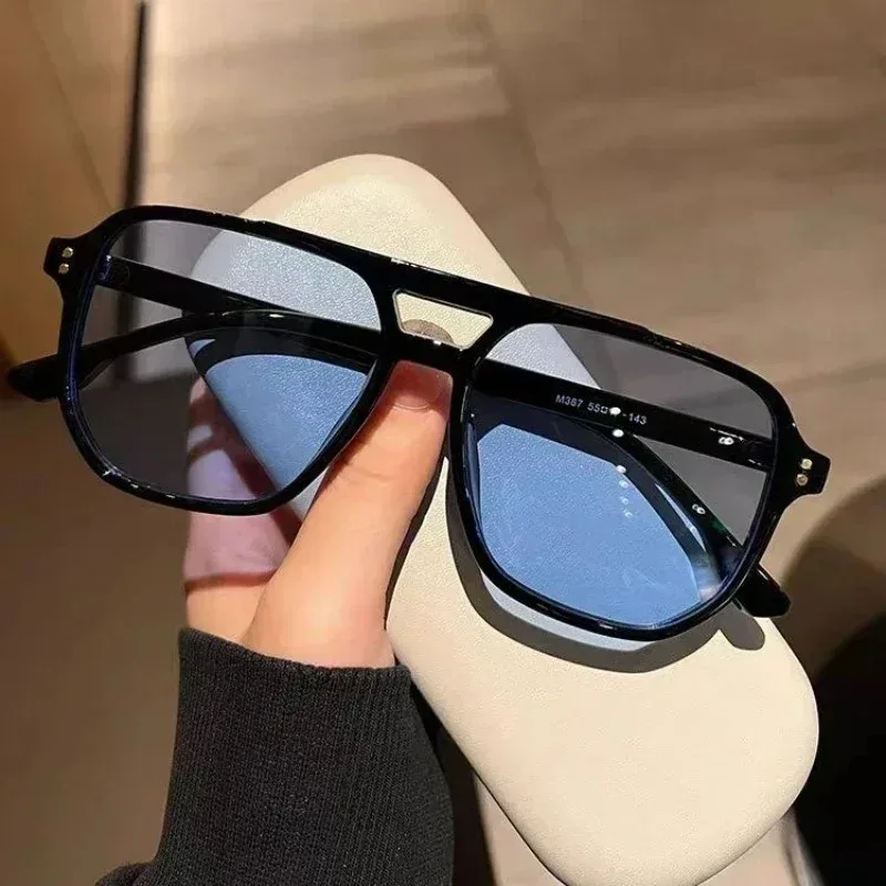Vintage Men Women Brand Designer Sunglasses Men Square Shades Sun Glasses Male Female Outdoor UV400 Double Beam Eyewear
