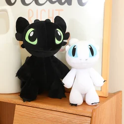 Cute Toothless Plush Toy Anime Plushie Toothless Stuffed White Black Dragon Doll Kids Gift Home Decor Kids Favorite