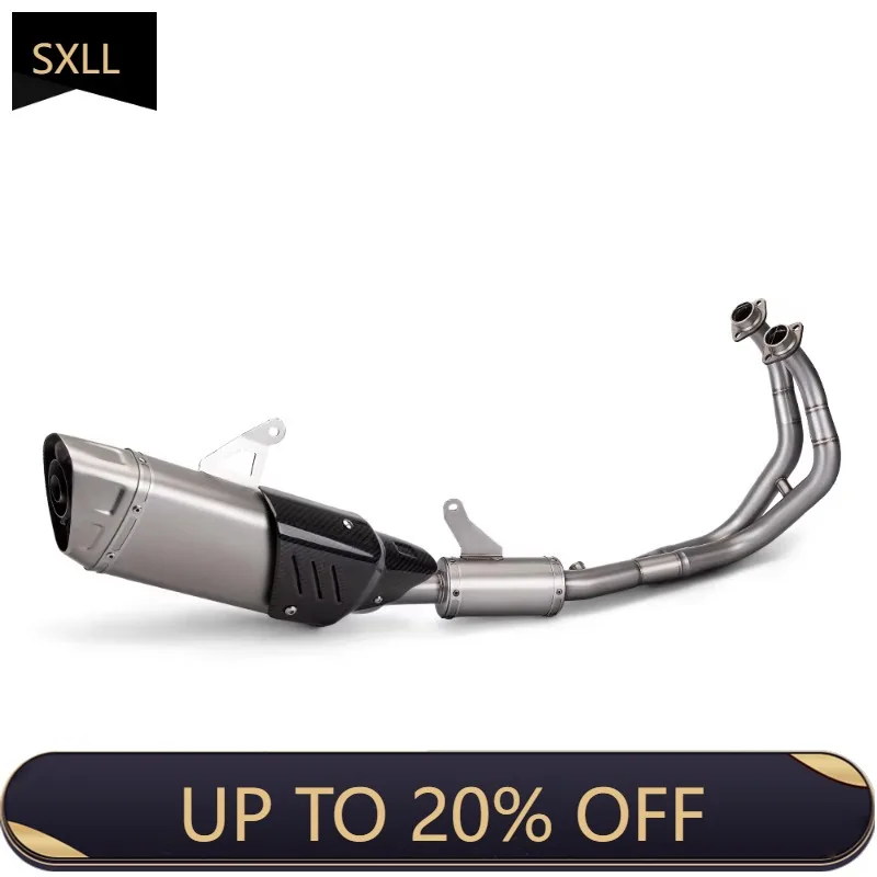 

SXLL Suitable for YZF-R7 2021-2024 Motorcycle Exhaust Full System Modification Header Connection Tail Muffler Tube Carbon Cap