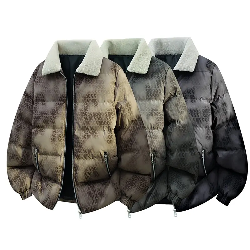 Autumn and Winter New Trend American Vintage Thickened Warm Cotton-Padded Jacket Men's Loose Sports Large Size High-Grade Coat