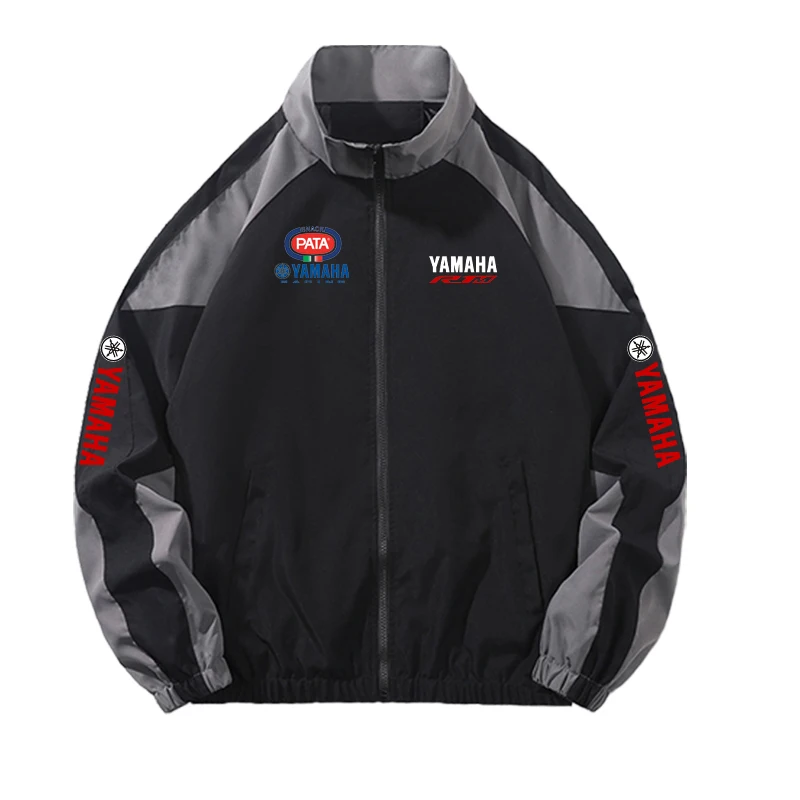 Yamaha men's motorcycle jacket, featuring a multi-color design, is lightweight, casual, windproof and durable, made of high-qual