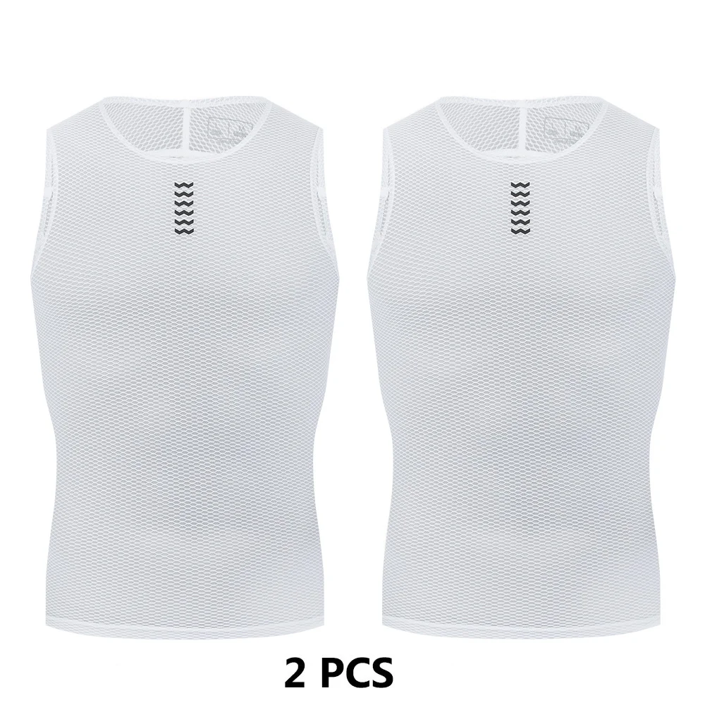 YKYWBIKE 2PC Cycling Base Layer Cycling Undershirt Men Quick Dry Road Bike Vest Sport Underwear Breathable Bicycle Base Layer