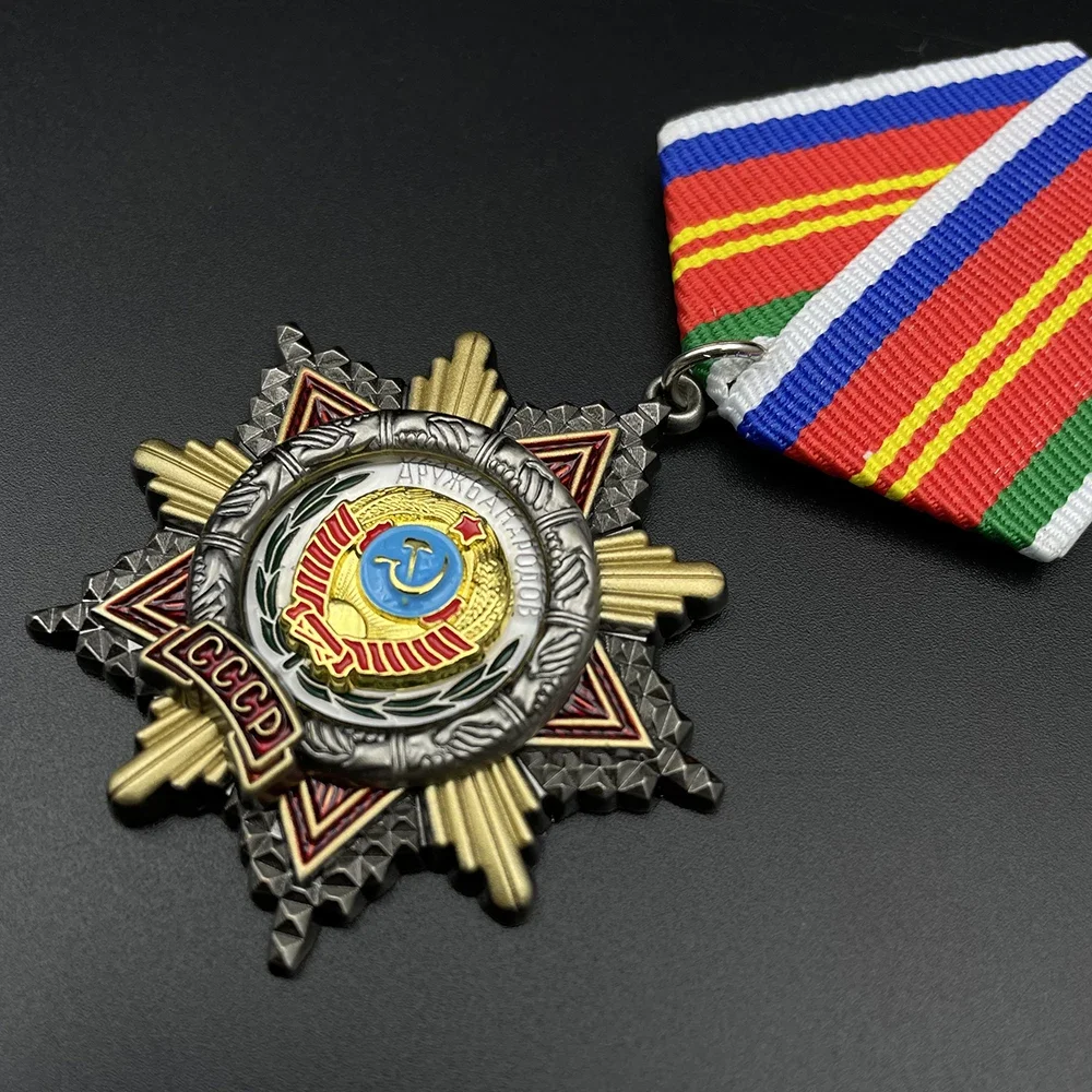 الاتحاد السوفياتي CCCP شارة وسام الصداقة بين الشعوب النجم الأحمر فينوس العمل بطل بروش ديكور المنزل الاستنساخ