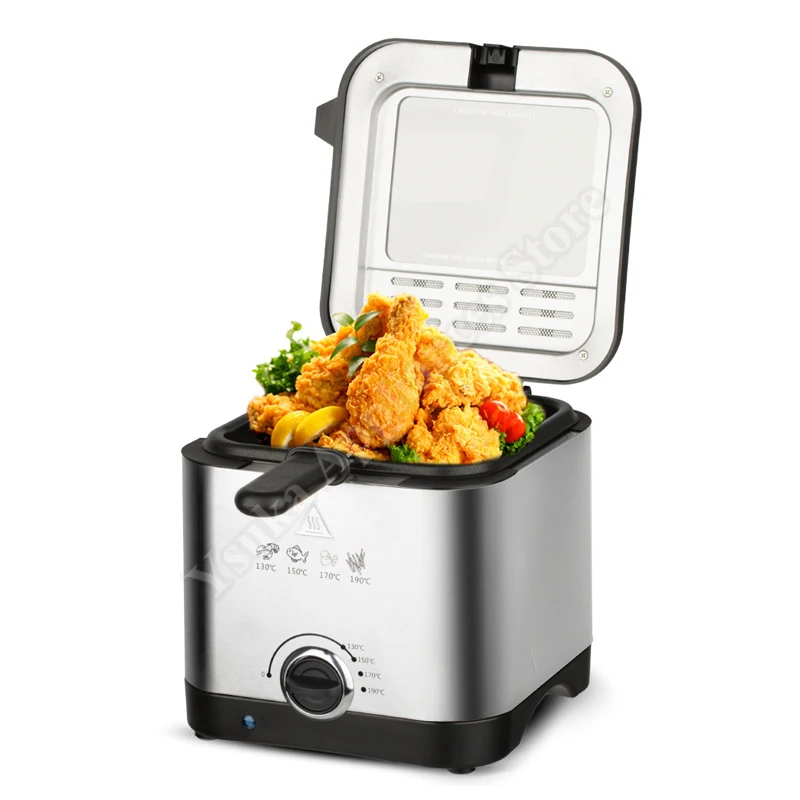 Fryer High-power Household 2L Stainless Steel Automatic Intelligent Fried String Multi-function Machine 1000W Electric Fryer