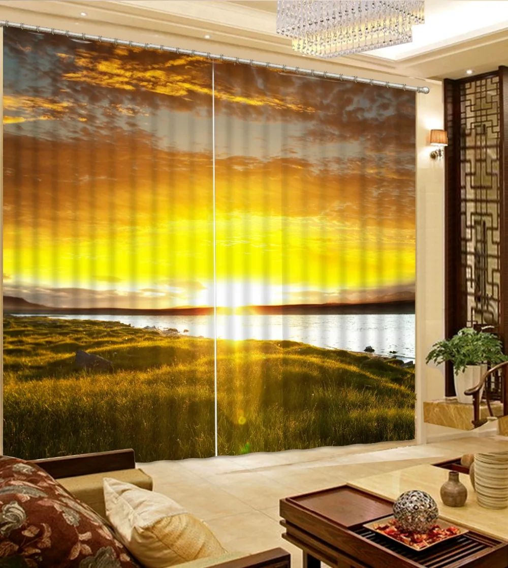 

3D Curtains Drapes For European Modern atuturn scenery fashion decor home decoration for bedroom Blackout Shade Window Curtains