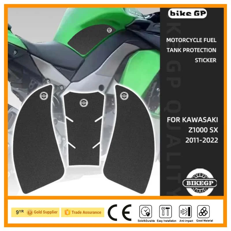 For Kawasaki Z1000 SX 2011-2022 Z1000SX ABS 2011-2016 motorcycle sticker tank non slip tank traction side pad protective decal