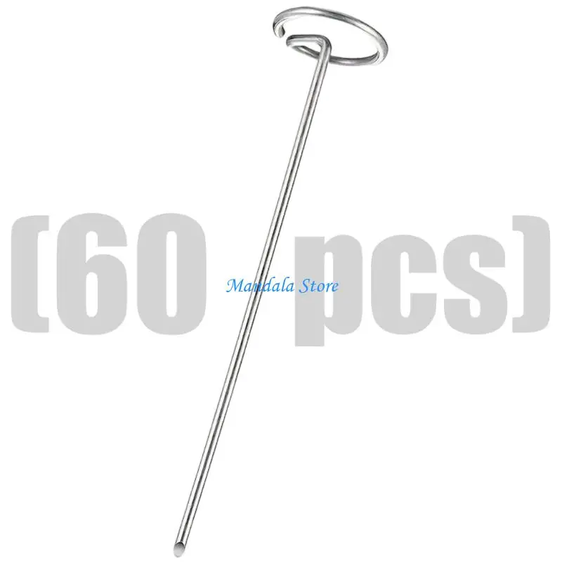 

U2JC 60Units Metal Ground Stakes For Christmas Lights Secure Base Design Fit Yard Garden Party Decorations