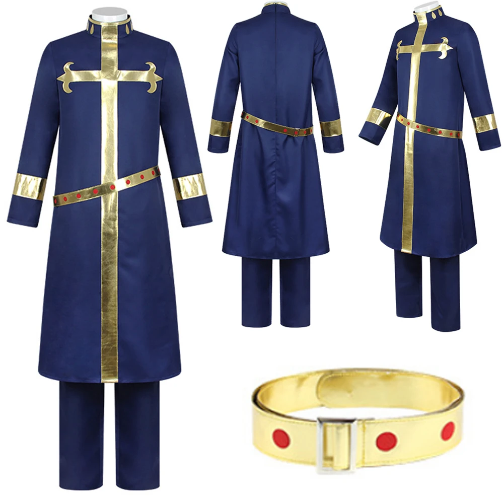 

Anime JoJo Cosplay Bizarre Adventure Enrico Cosplay Costume Roleplayying Fantasia Clothing Men Adult Halloween Party Suits