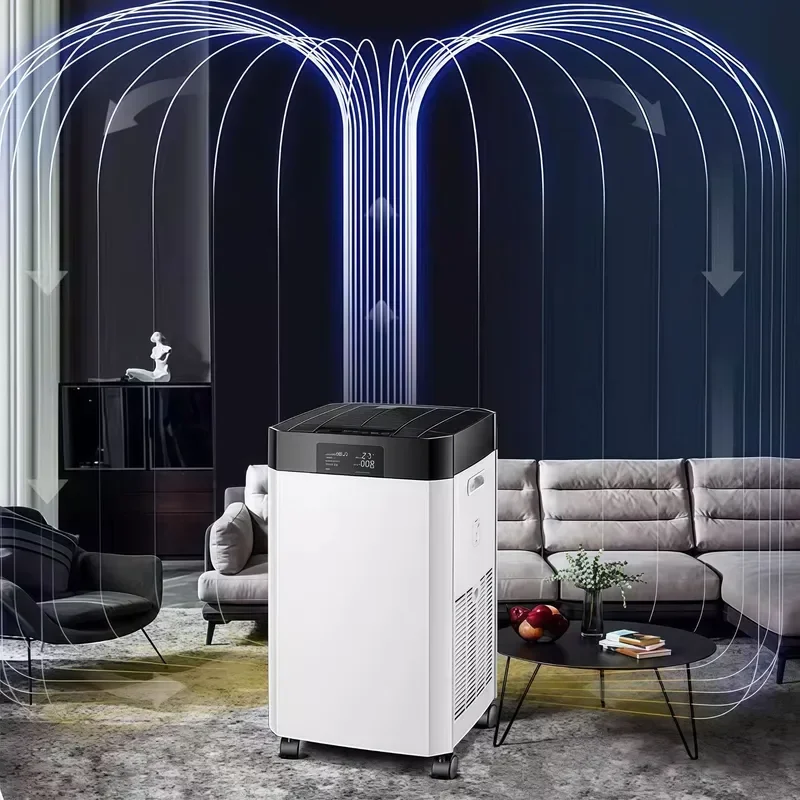 Commercial Indoor Smoke Exhaust Machine Air Purifier for Mahjong Room Chess Card Club Moxa Smoke Remover Odor Eliminator