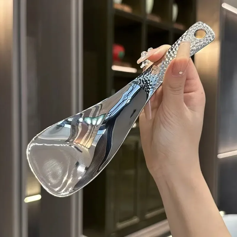 For Stainless Steel Rice Spoon Creative Square Hammered Grain Non Stick Rice Shovel Household Canteen Restaurant Buffet