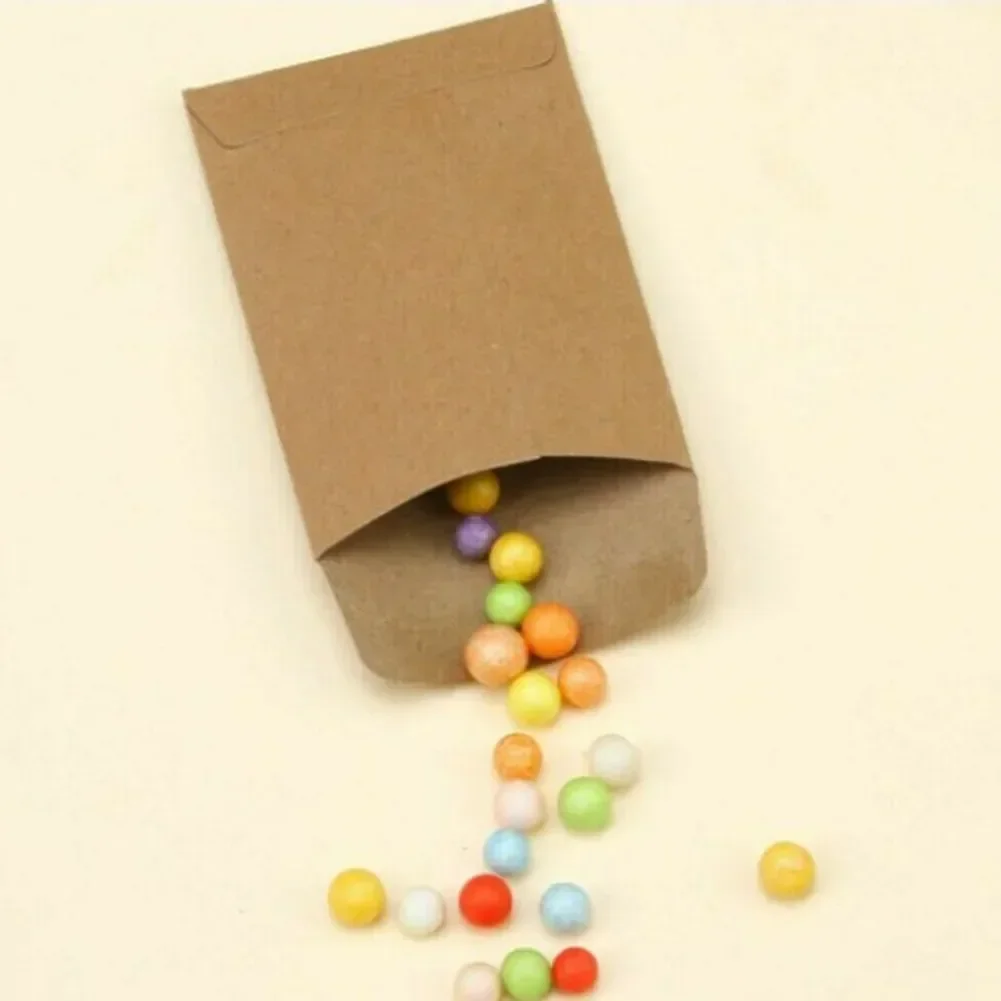 

Envelopes Paper Bags 100pcs Bag Mini Packets Print Stamp Storage Coin Easy Write Favors Gifts Sunflower Birthday