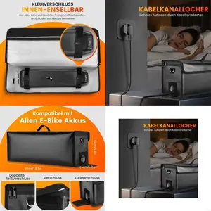 Heat Resistant Leakproof Ebike Battery Storage with Breathable Design & Multiple Purpose Utility for Electric Cycles F19E