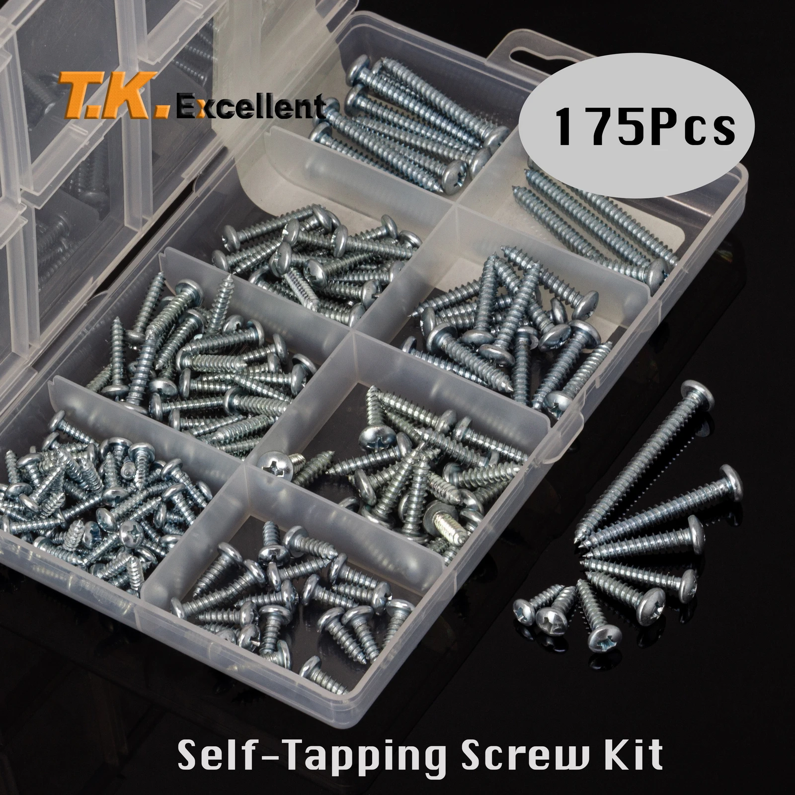 

175Pcs Self Tapping Wood Screws Pan Head Phillips Sheet Metal Screws Kit Standoff Screw