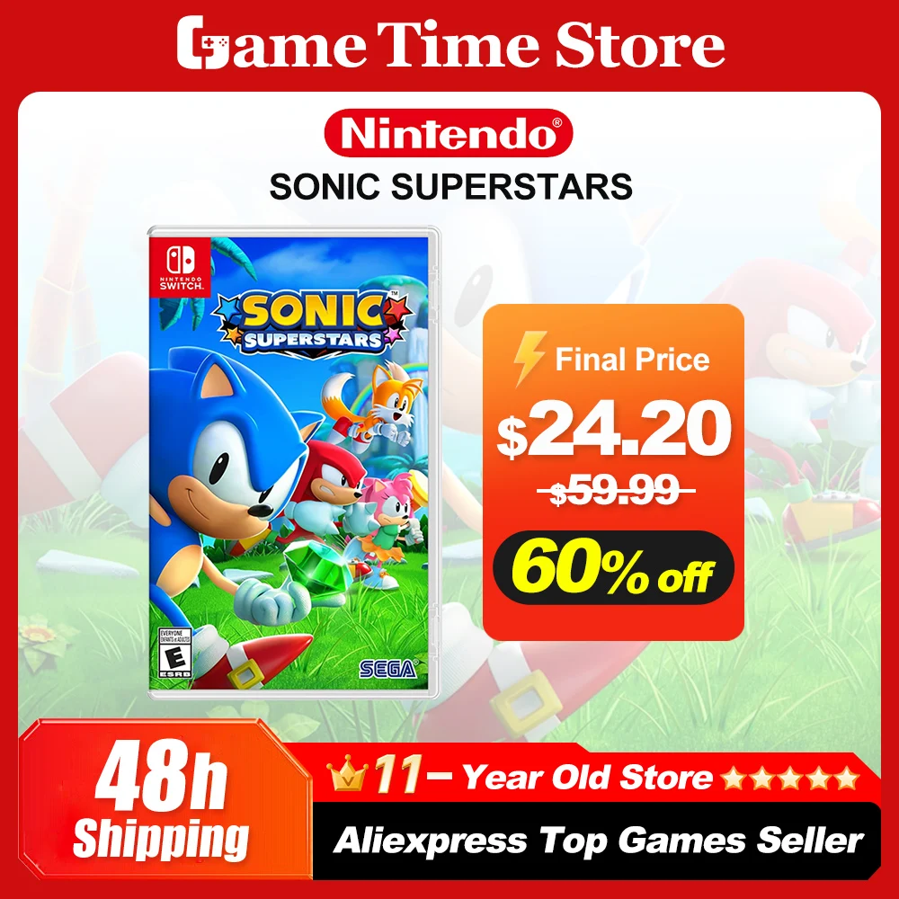 SONIC SUPERSTARS juegos Nintendo Switch Games Deals 100% tarjeta de juego física Original, plataforma de género, soporte multijugador para Switch