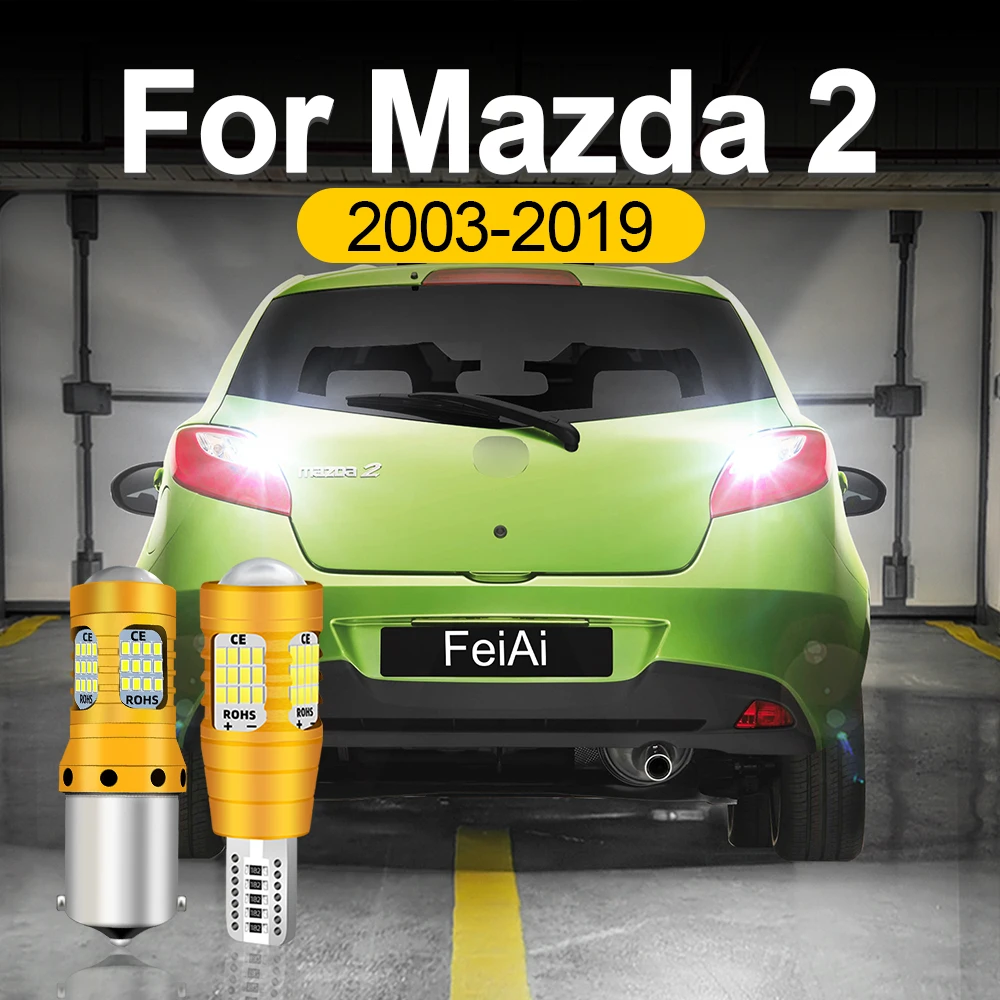 LED Reverse Lights For Mazda 2 Demio Accessories DY DJ DL DE 2003 2004 2006 2008 2009 2010 2011 2012 2013 2014 2015 2016-2019