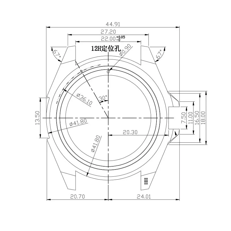43mm Schwarzes Uhrengehäuse Saphirglas Keramik-Lünette für NH35 NH36 NH34 NH38 4R36 Uhrwerk Modifiziertes King Samurai Uhrenzubehör – Detail 1