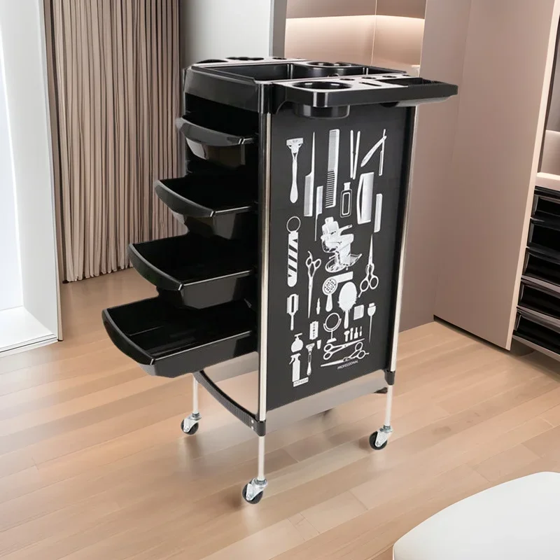 Salon Tool Cart Hairdressing Perming & Dyeing Small Trolley Storage Rack Salon Rod Cart