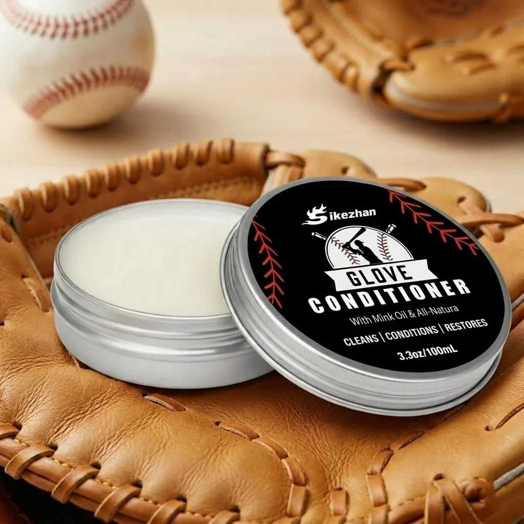 Baseball Glove Leather Conditioner Cream, Colorless Odorless Balm, Restores Shine, Protects & Extends Glove Lifespan