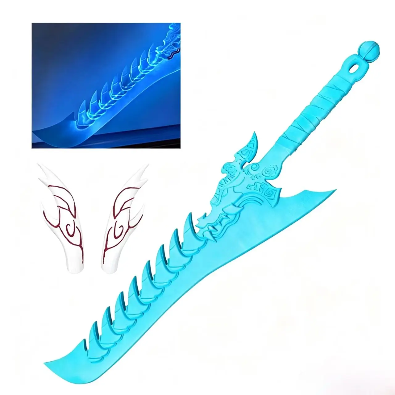 Anime Ao Guang Blade Cosplay Prop for Ne Zha The Devil's Birth Storm Halloween Christmas Party Role Play Costume Accessory
