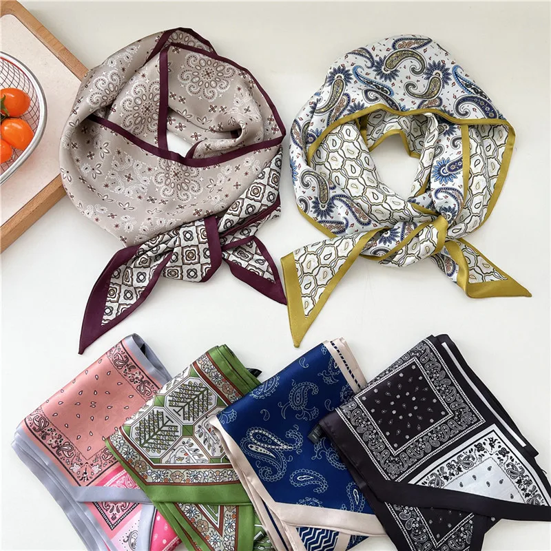 

Длинный шарф с геометрическим принтом, шарфы с лентой, шейный платок, банданы, повязка на голову, платок, повязка для волос, аксессуары для волос для женщин