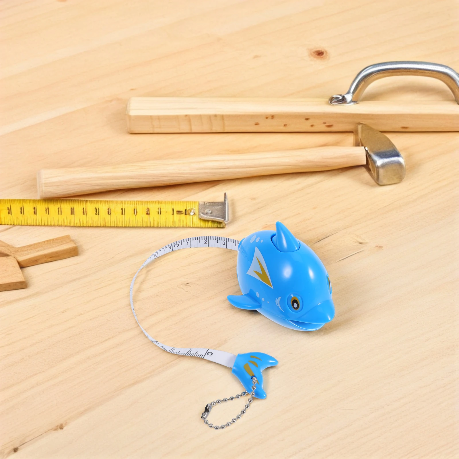 

Dolphin Shaped 1M Mini Portable Tape Measure Precision Measuring Tool For Home Renovation Diy Learning Blue Fishing