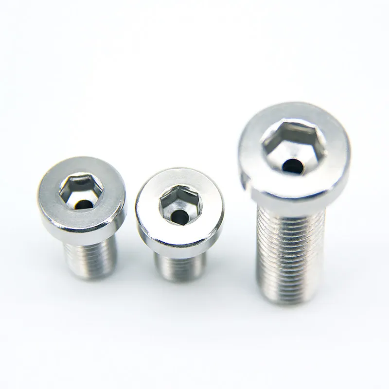 304 SS Low Head Socket Screws with Vent Hole DIN7984 Vacuum Compatible Fasteners M3-M16 Hex Drive Stainless Steel Hardware