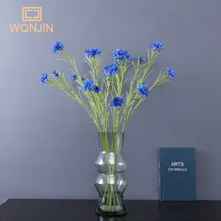 Nordic Style Artificial Flowers Long Branch Starry Cornflower Home Decorations For Wedding Home Office Artificial Plants