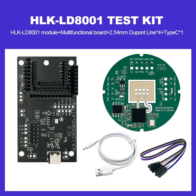 Hi-Link HLK-LD8001 79G fala milimetrowa czujnik wykrywania poziomu cieczy LD8001 moduł radarowy bezdotykowy, precyzyjny zakres