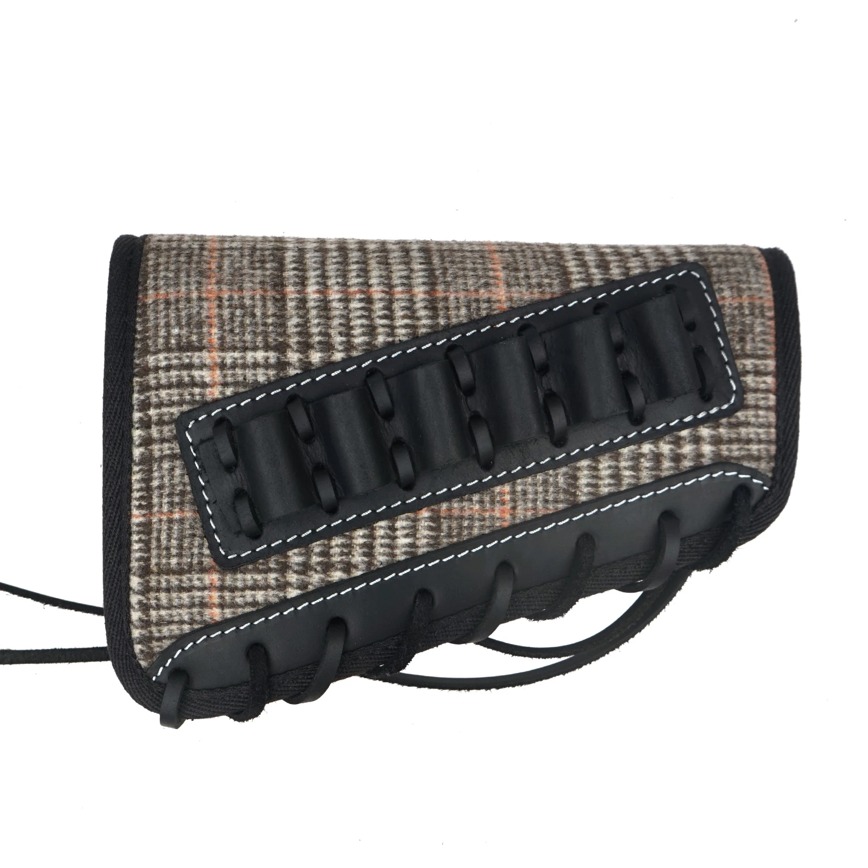 

Tartan Plaid Fabric Rifle Buttstock Ammo Pouch For 6pcs .44MAG .308 .45-70.30-06