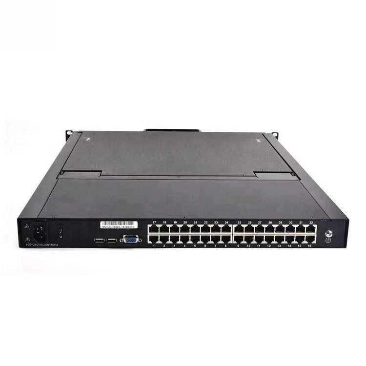 1u 32 Port Rackmount Portable KVM Console Switch 17inch LCD