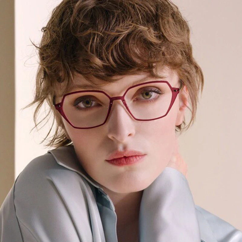Denmark Brand Vintage Polygon Glasses Frame Square Acetic Thin Women Men Spectacle Frame Handmade 6629 Unique Design Eyeglasses