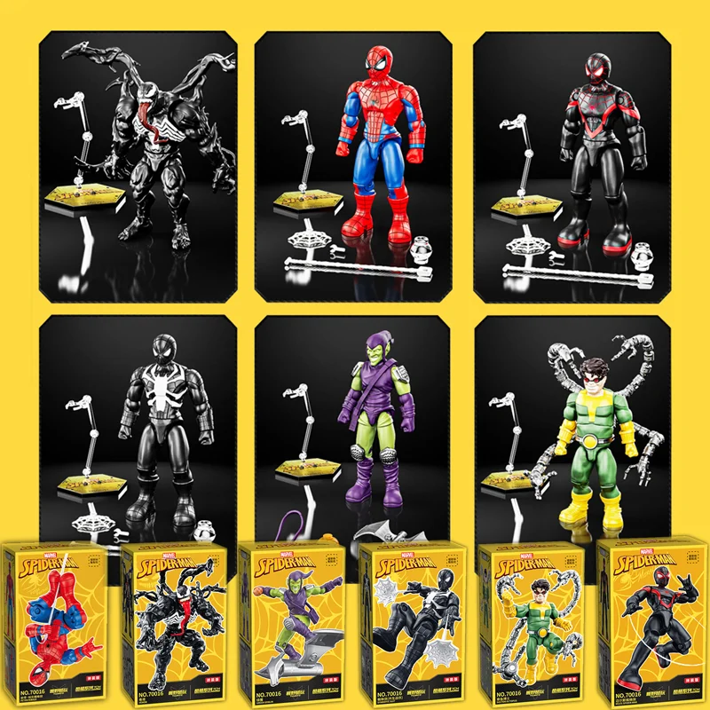 شخصية الرجل العنكبوت مايلز موراليس تجميع شخصيات الحركة السم تمثال الطبيب الأخطبوط الأخضر عفريت نموذج الحلي اللعب الهدايا