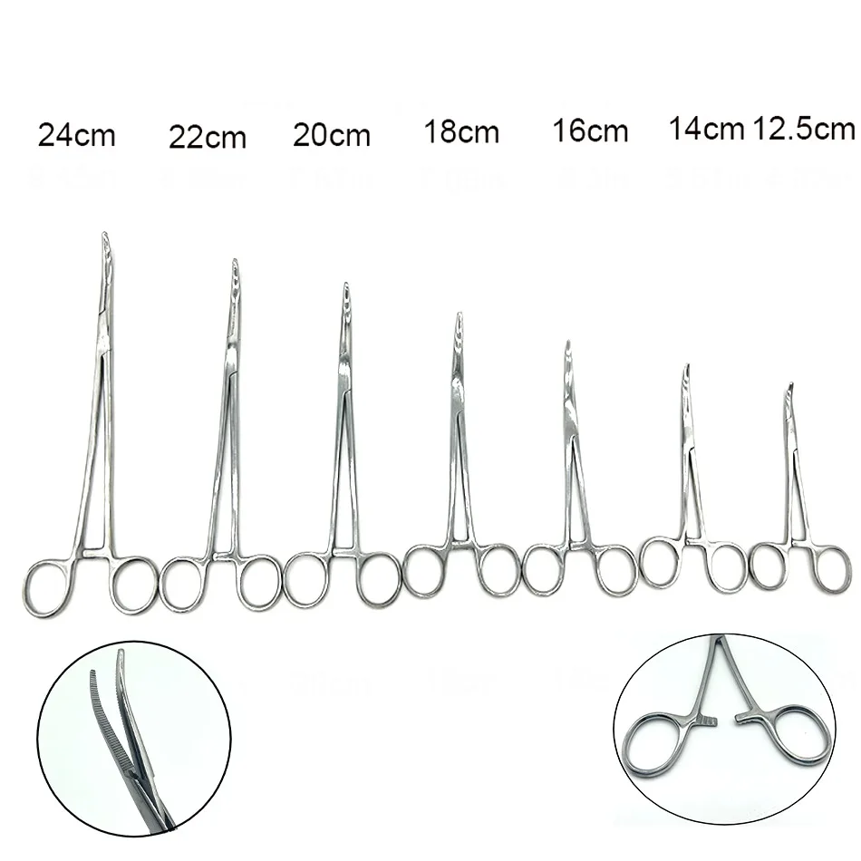 1pcs Dental Hemostat High Quality 14cm/16cm Hemostat Mosquito Locking Clamp Straight Curved Surgical Dental Implant