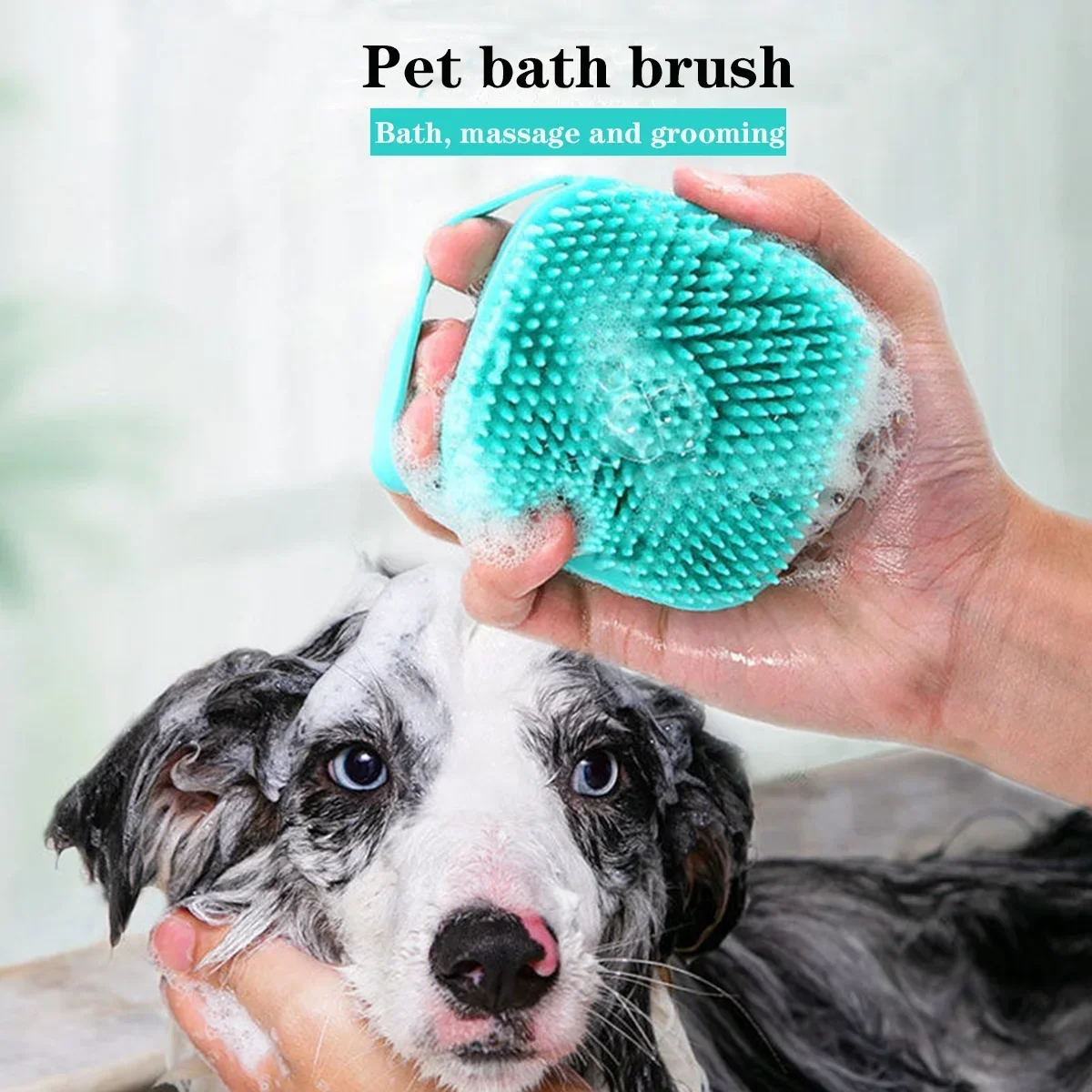 Pet Bathing Brush Soft Silicone Massager Shower Gel Bathing Brush Clean Tools Comb Dog Cat Cleaning Grooming Supplies